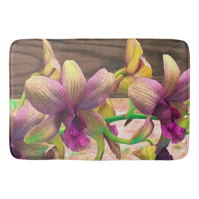 Tapis De Bain Orchidées en floraison (Devant)