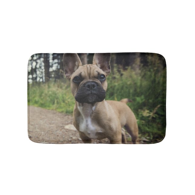 Tapis De Bain Oreiller à lancer de chien de taureau français (Devant)