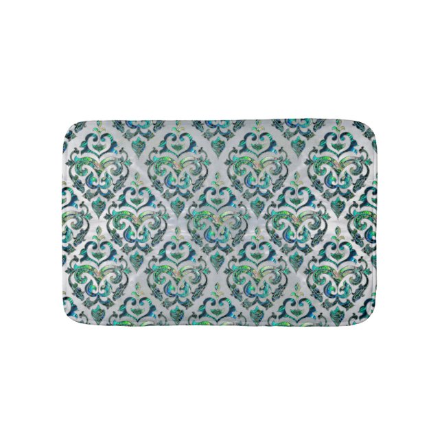 Tapis De Bain Ormeau et perle orientaux persans de motif (Devant)