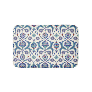 Tapis De Bain Ornement floral : Motif arabe traditionnel.