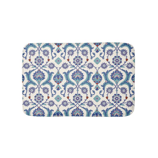 Tapis De Bain Ornement floral : Motif arabe traditionnel. (Devant)
