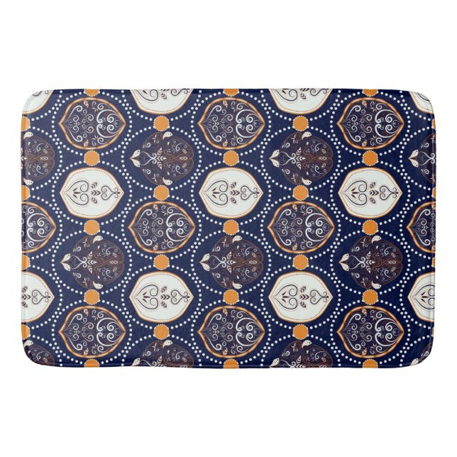 Tapis De Bain Ornement Motif sans couture abstrait (Devant)