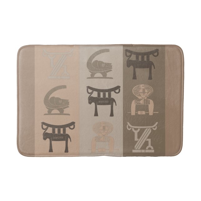 Tapis De Bain Ornements et symbole africains modernes (Devant)
