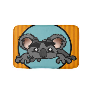 TAPIS DE BAIN OURS DE KOALA AMUSANTES AVEC BAIGNOIRE DE STRIPES