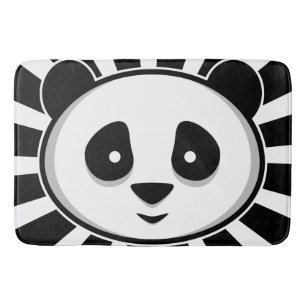 Tapis De Bain Ours de panda géant - Adorable panda blanc noir