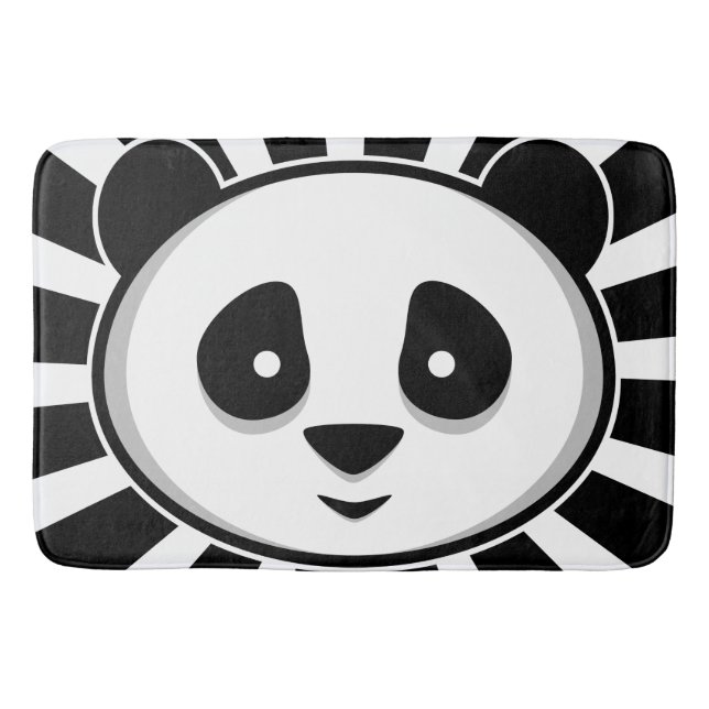 Tapis De Bain Ours de panda géant - Adorable panda blanc noir (Devant)