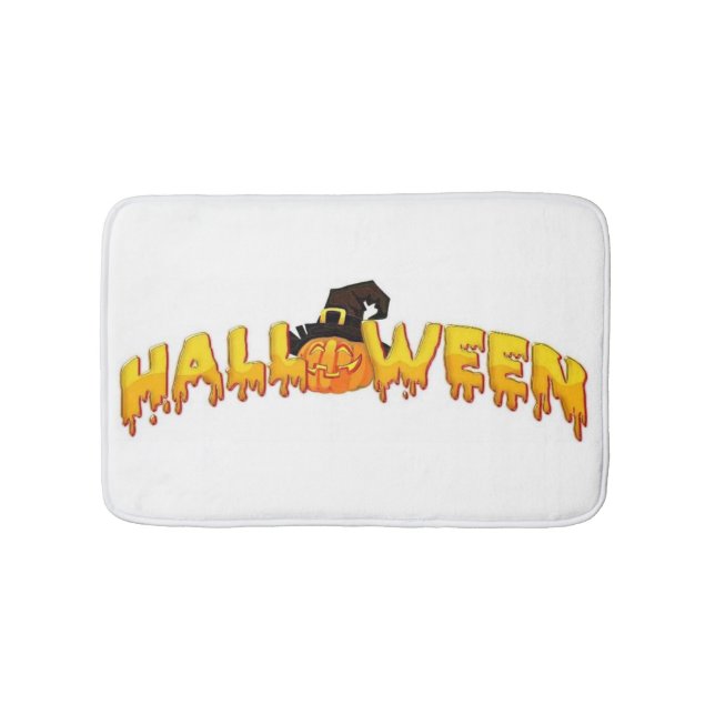 Tapis De Bain Paillasson de bain citrouille d'Halloween (Devant)