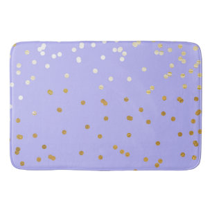 Tapis De Bain Paillettes violettes et orées Points de confettis 