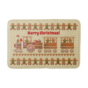 Tapis De Bain Pain d'épices Cookies de Noël Fête de Noël Mat de 