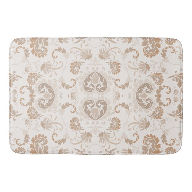 Tapis De Bain Paisley en beige esthétique moderne Tan Brown (Devant)