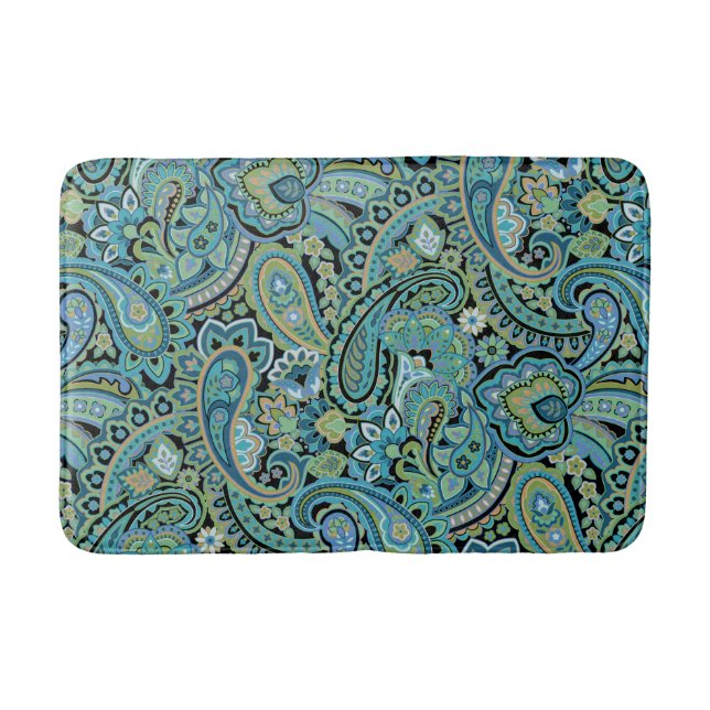 Tapis De Bain Paisley Forest Green (Devant)