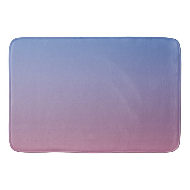 Tapis De Bain Pale rose et bleu dégradé ombre (Devant)