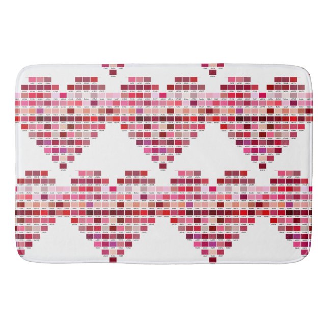 Tapis De Bain Palette couleur rouge, nuances rouges en forme de  (Devant)