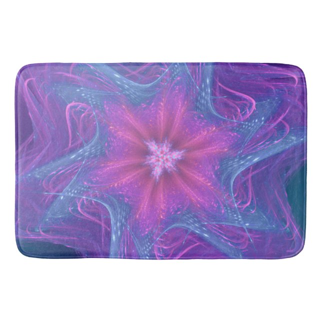 Tapis De Bain Palette Cyan Delicate Fractée De Mat De Bain (Devant)