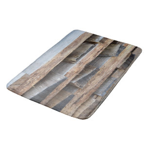 Tapis De Bain Pallette empilée en bois Photographie naturelle
