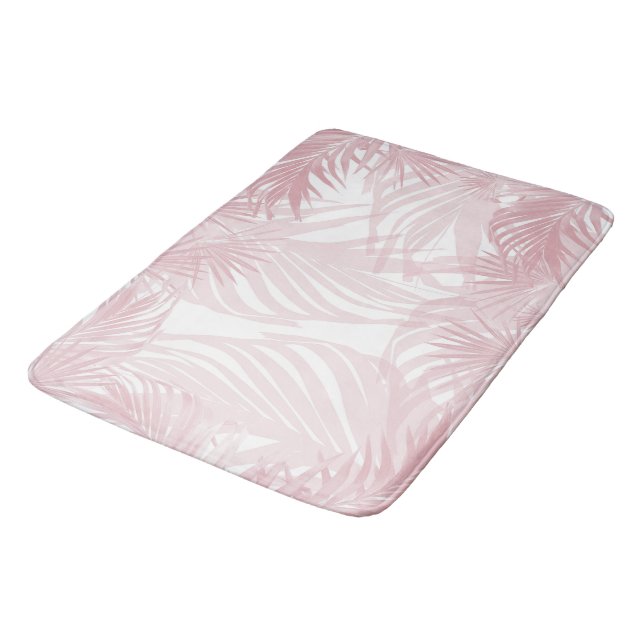 Tapis De Bain Palmier rose pâle 1 #tropical #art (Angle)
