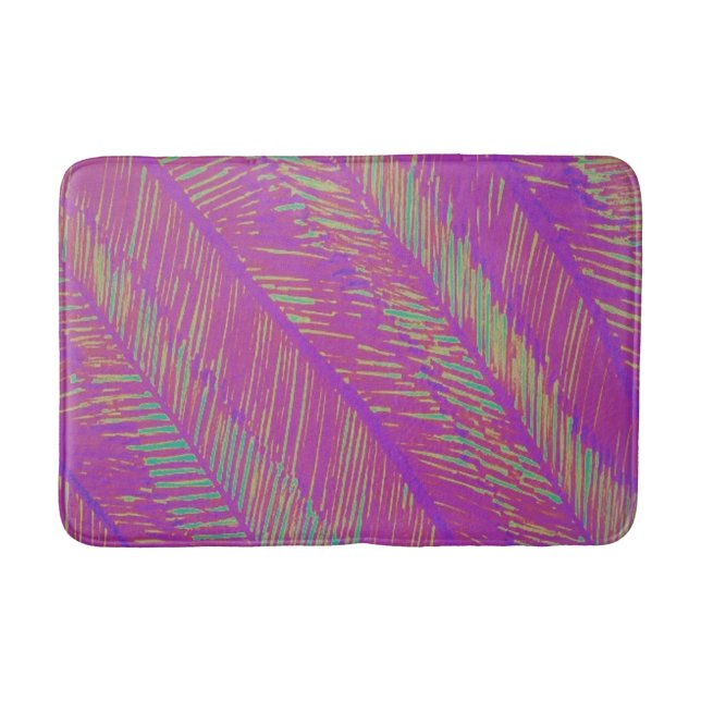 Tapis De Bain Palmiers à néon violet (Devant)