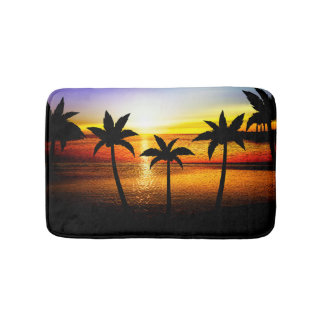 Tapis De Bain Palmiers hawaïens tropicaux