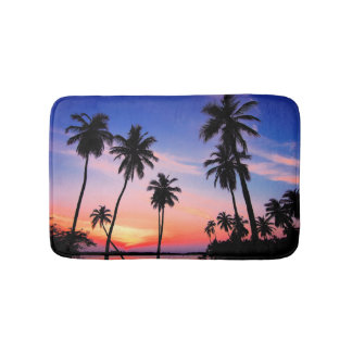 Tapis De Bain Palmiers tropicaux de plage