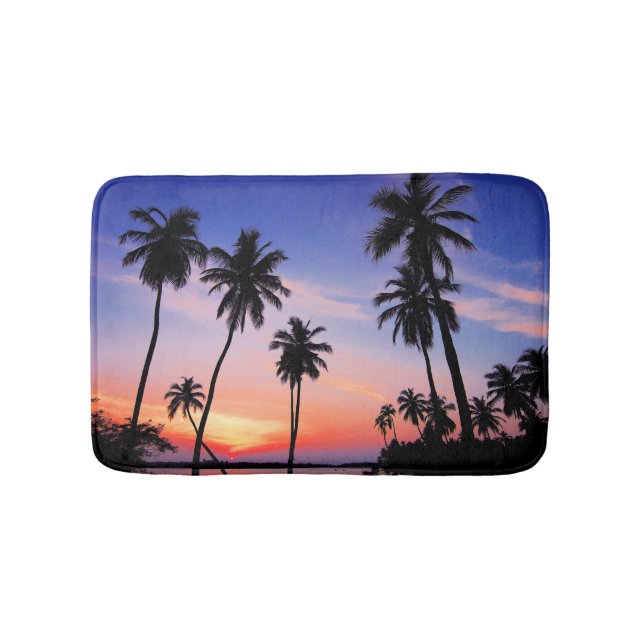 Tapis De Bain Palmiers tropicaux de plage (Devant)
