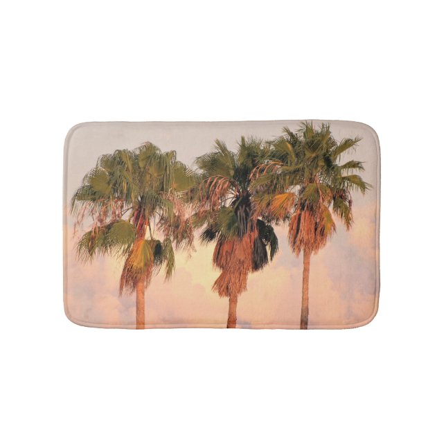 Tapis De Bain Palmiers tropicaux Salon de bain couché de soleil (Devant)
