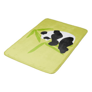 Tapis De Bain Panda mangeant le bambou