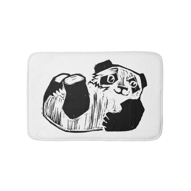 Tapis De Bain Panda Play Small Bath Mat (Devant)