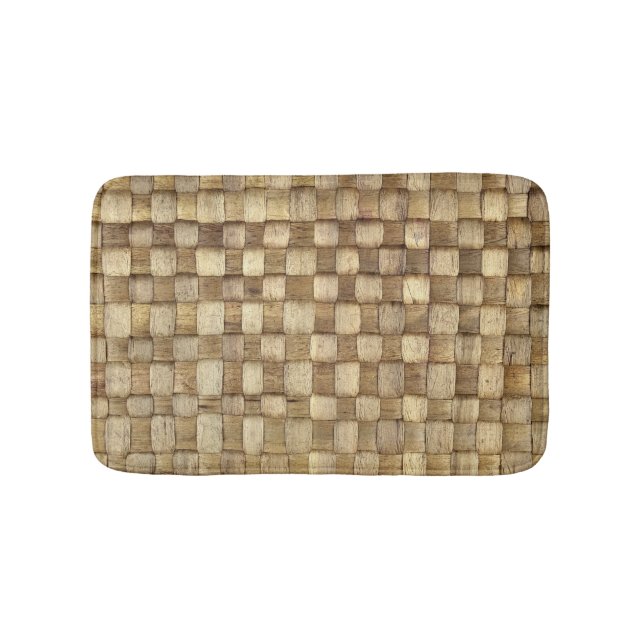 Tapis De Bain Panier d'artisanat Texture sans couture (Devant)