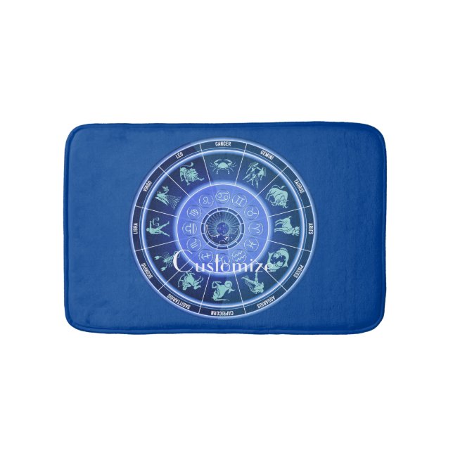 Tapis De Bain Panneau solaire Zodiac Calendrier Astrologie Thund (Devant)