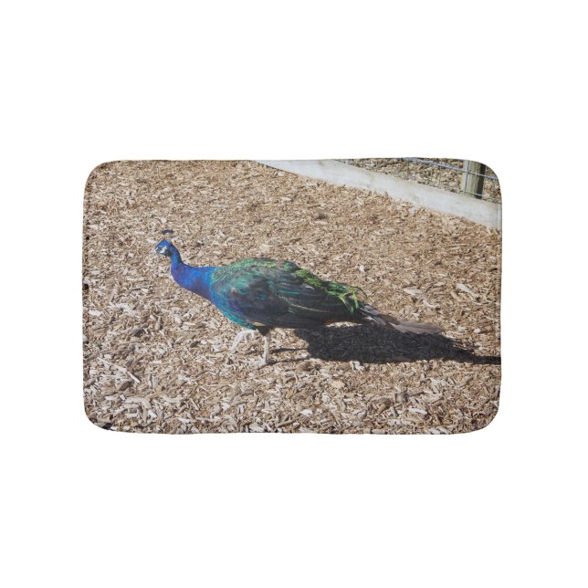 Tapis de bain Paon bleu indien (Devant)