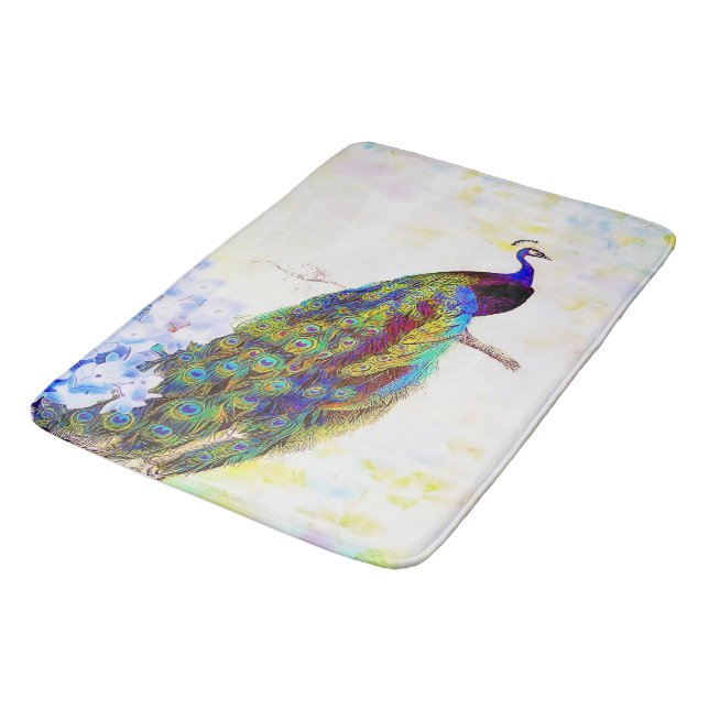 Tapis De Bain Paon brillant (Angle)