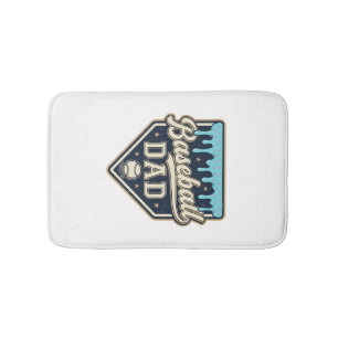 Tapis De Bain Papa Baseball Drippy Plaque de Base Vintage Vector