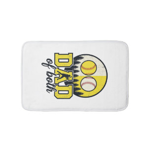 Tapis De Bain Papa Baseball Softball des Deux Conception Vectori