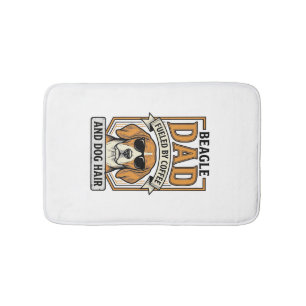 Tapis De Bain Papa Beagle alimenté par le café et le maillot de