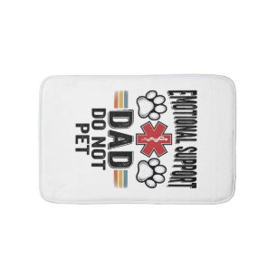 Tapis De Bain Papa de soutien émotionnel Ne pas caresser Vintage