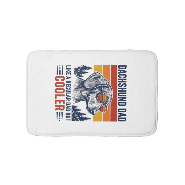 Tapis De Bain Papa teckel comme un papa normal mais plus cool T- (Devant)