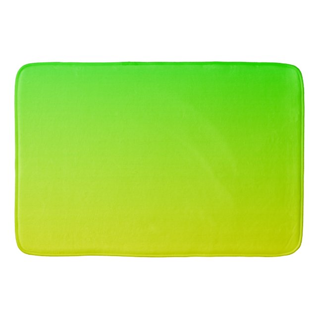 Tapis De Bain Papier d'emballage dégradé de néon vert et jaune (Devant)