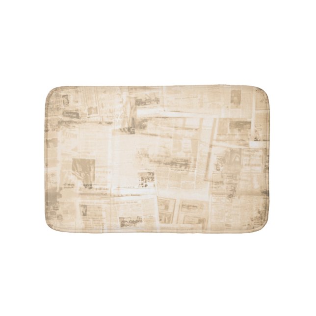 Tapis De Bain Papier écaillé : vieil arrière - plan de journal. (Devant)