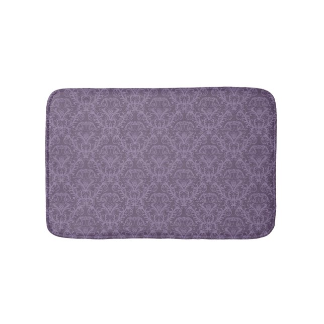 Tapis De Bain Papier peint à fleurs mauves 2 (Devant)