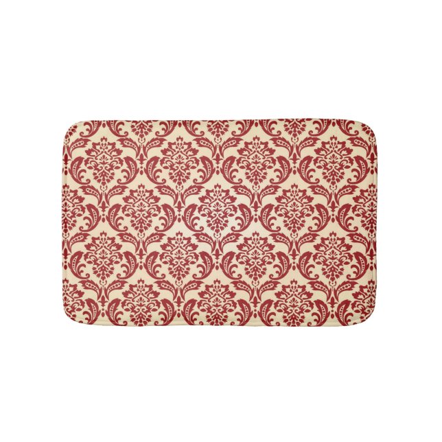Tapis De Bain Papier peint de motif de damassé (Devant)