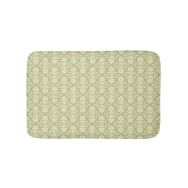 Tapis De Bain Papier peint floral de damassé (Devant)