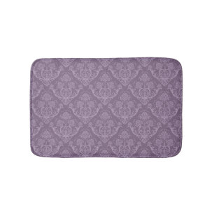 Tapis De Bain Papier peint floral pourpre
