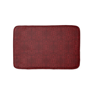 Tapis De Bain Papier peint floral rouge détaillé
