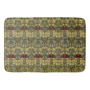 Tapis De Bain Papier Peint Vintage Tulipe Rose Or William Morris