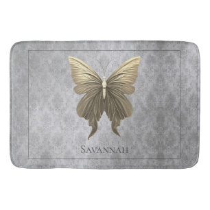 Tapis De Bain Papillon à bijoux en or