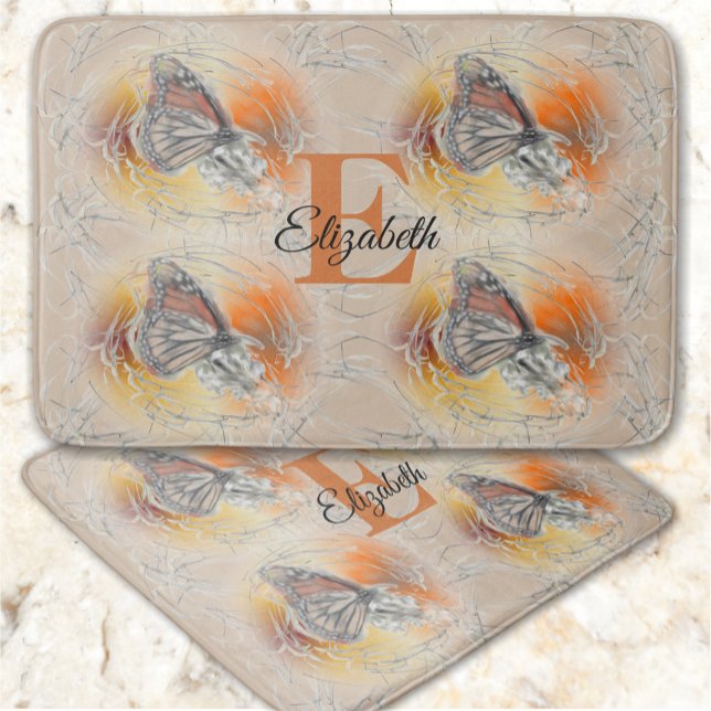 Tapis De Bain Papillon Abstrait PV02 (Créateur téléchargé)