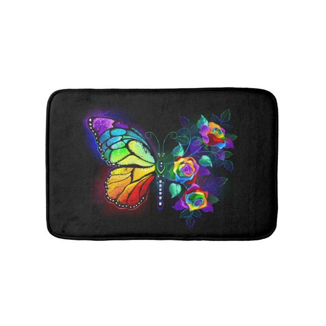 Tapis De Bain Papillon arc-en-ciel (Devant)