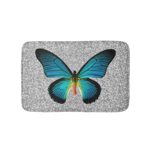 Tapis De Bain Papillon Bleu Sur Mat Bain Parties scintillant Arg
