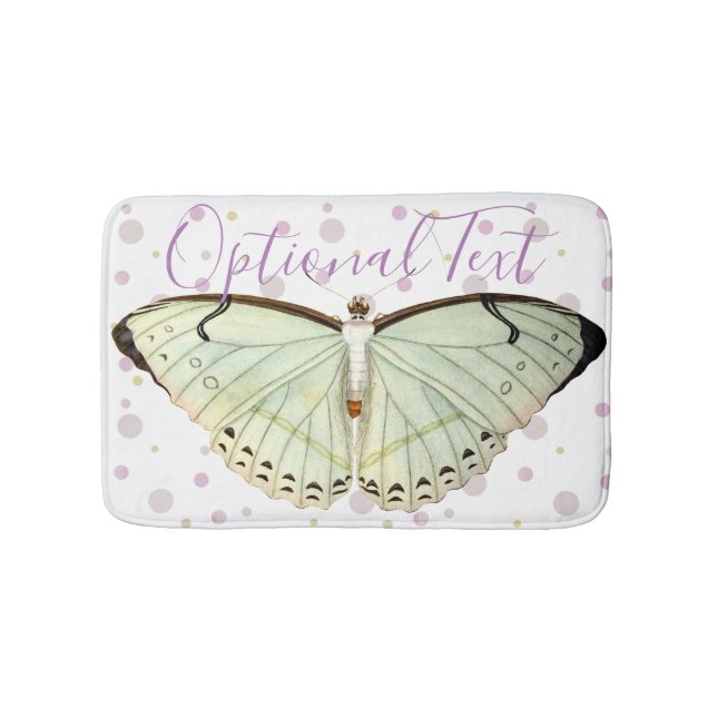 Tapis De Bain Papillon de beauté verte à la menthe (Devant)
