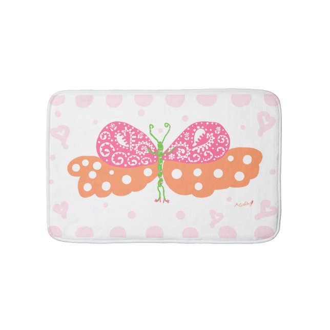 Tapis de bain papillon de fête (Devant)